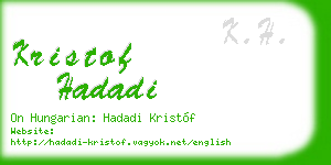 kristof hadadi business card